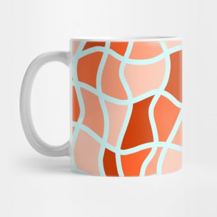 Wavy surfaces orange Mug